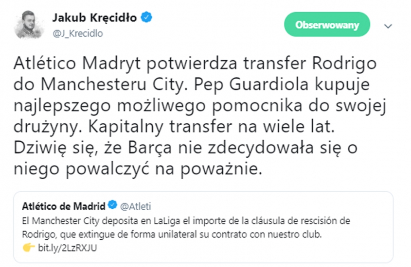 OFICJALNIE! RODRI za 70M euro ZMIENIA KLUB!